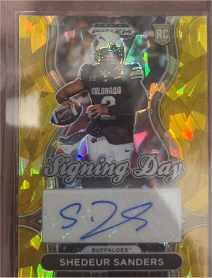 2025 Panini Prizm Draft Picks Signing Day #SD-SSS Shedeur Sanders — front