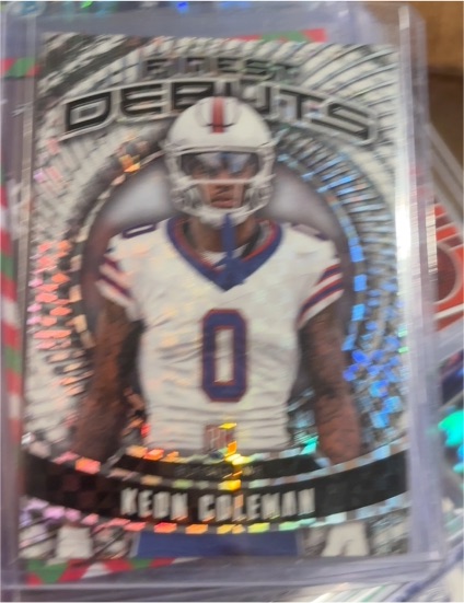 2024 Topps Finest #D-9 Keon Coleman Finest Debuts — front