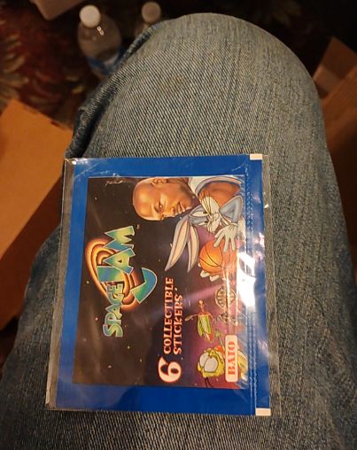 1996 Space Jam #6 Michael Jordan Sticker Pack — front
