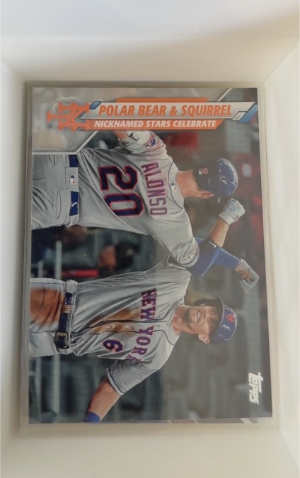 2020 Topps Update #U-290 Polar Bear & Squirrel (Pete Alonso / Jeff McNeil) — front