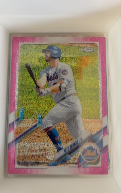 2021 Topps Chrome #11 Pete Alonso Pink Refractor — front