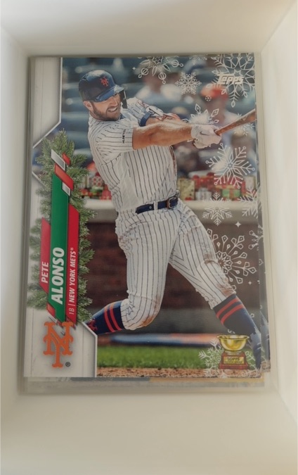 2020 Topps Holiday #HW122 Pete Alonso — front