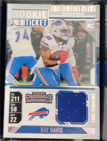2024 Panini Contenders #RTS-RDS Ray Davis Rookie Ticket Patch — front