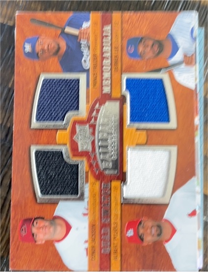2008 UD Ballpark Collection #235 Quad Swatch Albert Pujols Prince Fielder Mark Mulder Bill Sheets — front