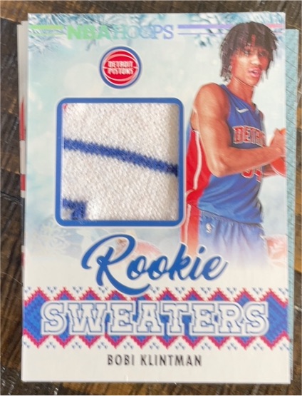 2024-25 Panini NBA Hoops Rookie Sweaters #RSW-KLI Bobi Klintman — front