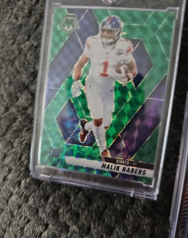 2025 Panini Mosaic #100 Malik Nabers Green Mosaic Prizm — front