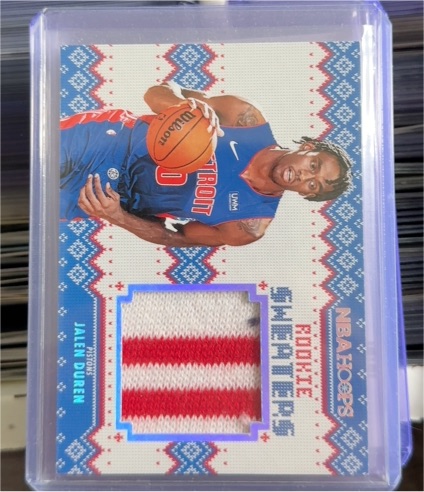 2022-23 Panini NBA Hoops Rookie Sweaters #RS-JA Jalen Duren — front