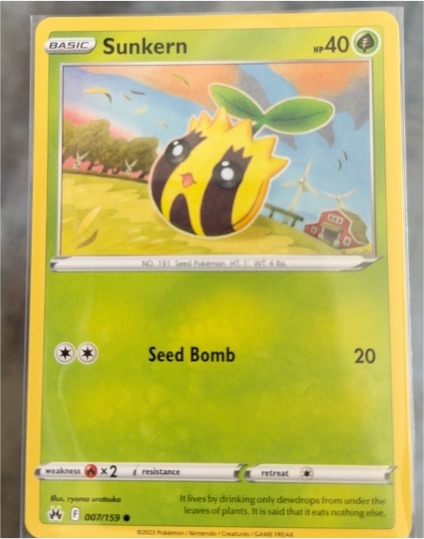 2023 Pokémon Crown Zenith #007 Sunkern — front