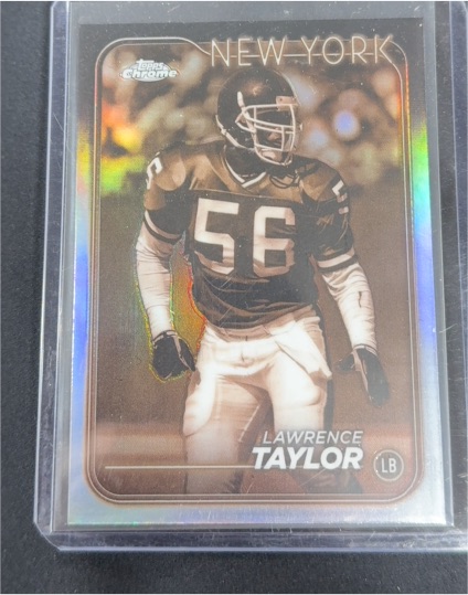 2024 Topps Chrome #139 Lawrence Taylor Sepia Refractor — front