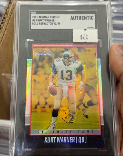 2001 Bowman Chrome #63 Kurt Warner — front