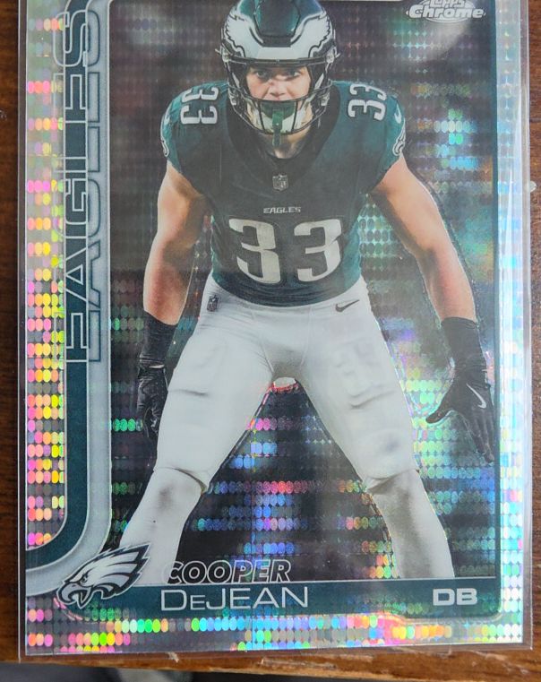 2025 Topps Chrome #252 Cooper DeJean Pulsar Refractor — front