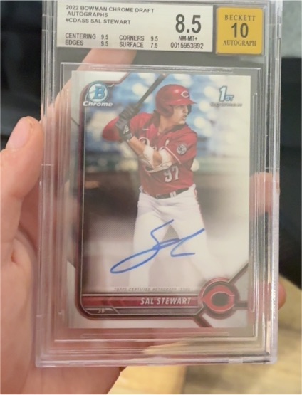 2022 Bowman Chrome Draft #CDA-SS Sal Stewart — front