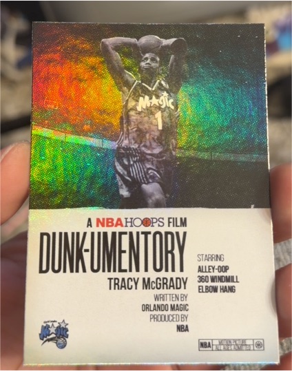 2025-26 Topps NBA Hoops #D-10 Tracy McGrady Dunk-umentory — front