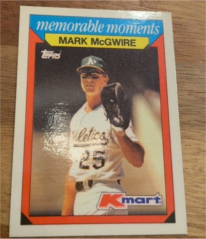1988 Topps Kmart Memorable Moments #16 Mark McGwire — front