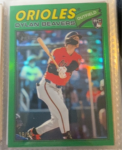 2026 Topps Heritage #48 Dylan Beavers Chrome Green Refractor Rookie — front