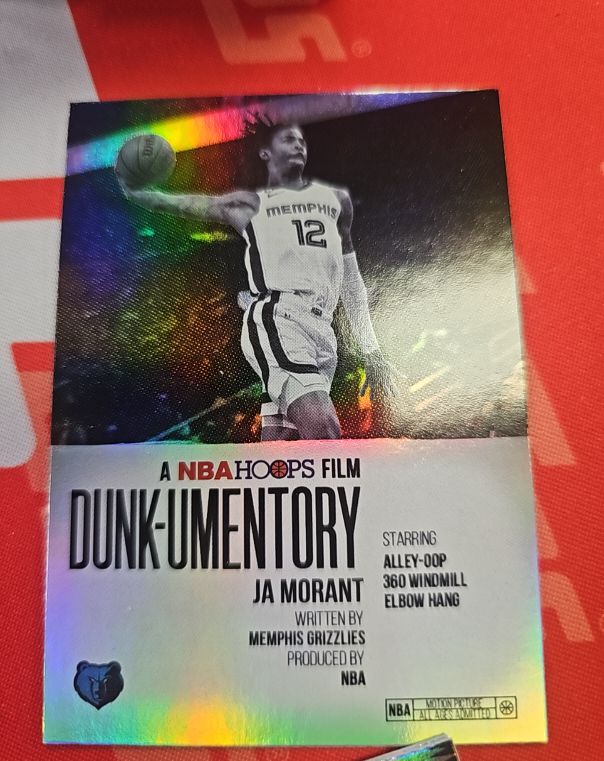 2026 Topps NBA Hoops Film Dunk-umentory #D-2 Ja Morant — front