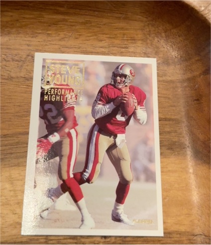 1993 Fleer #1 Steve Young Performance Highlights — front