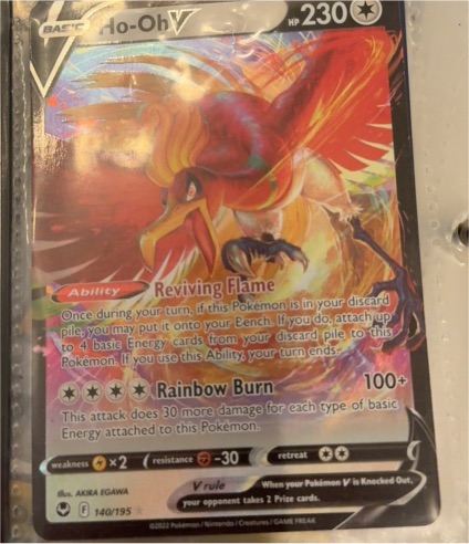 2022 The Pokémon Company Silver Tempest #140 Ho-Oh V — front