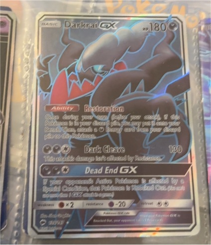 2017 Pokémon Burning Shadows #139 Darkrai GX — front