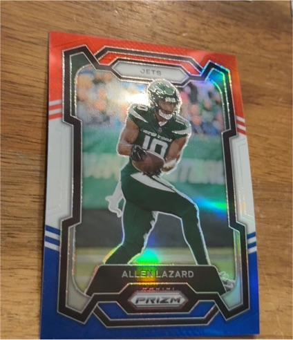 2023 Panini Prizm #229 Allen Lazard Red White and Blue — front