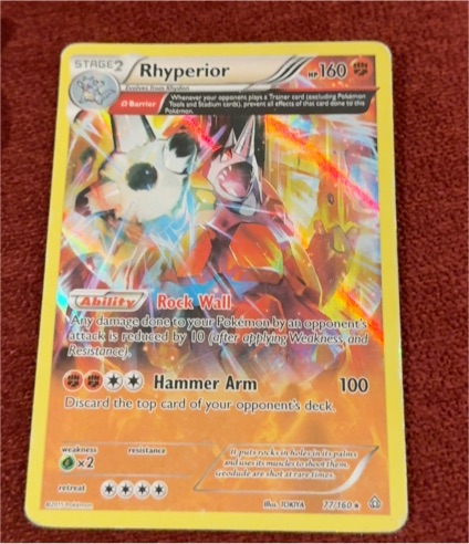 2015 Pokémon XY Primal Clash #77 Rhyperior (Omega) — front