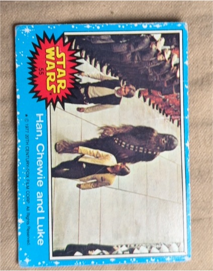 1977 Topps Star Wars #55 Han, Chewie and Luke — front