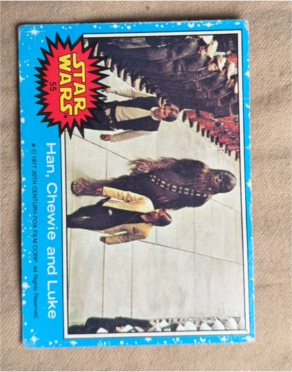 1977 Topps Star Wars #55 Han, Chewie and Luke — front