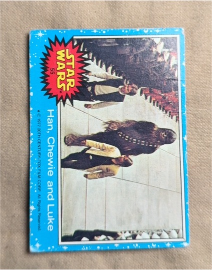1977 Topps Star Wars #55 Han, Chewie and Luke — front