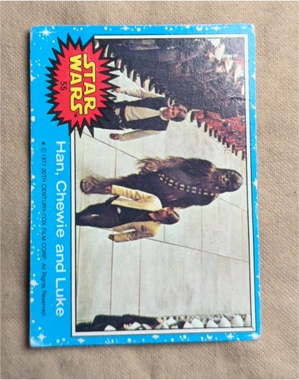 1977 Topps Star Wars #55 Han, Chewie and Luke — front