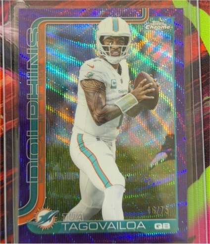 2025 Topps Chrome #187 Tua Tagovailoa — front