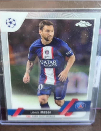 2023 Topps Chrome UEFA Champions League #1 Lionel Messi — front