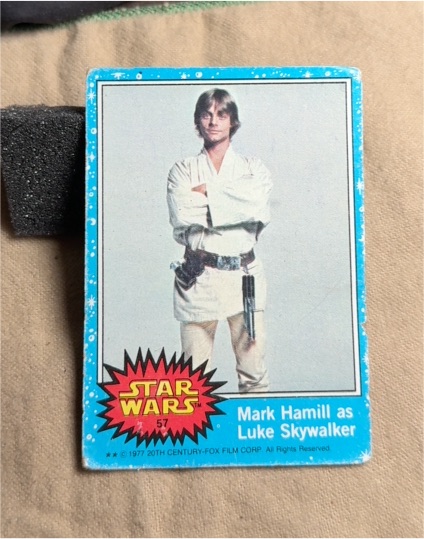 1977 Topps Star Wars #57 Mark Hamill as Luke Skywalker — front
