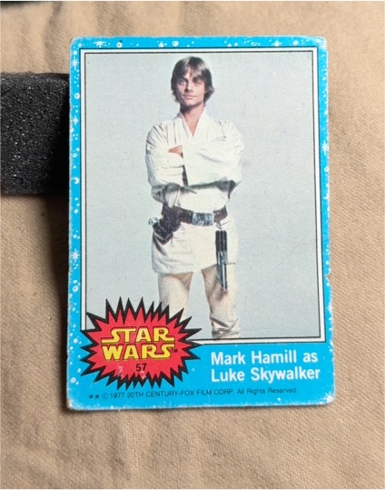 1977 Topps Star Wars #57 Mark Hamill as Luke Skywalker — front
