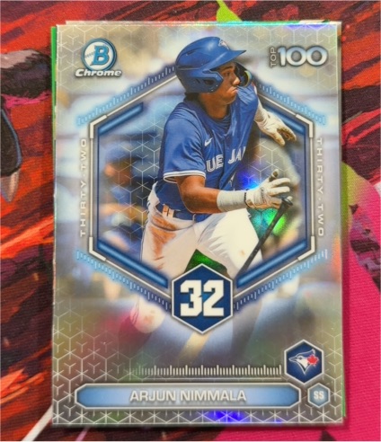 2026 Bowman Chrome Top 100 #BTP-32 Arjun Nimmala — front