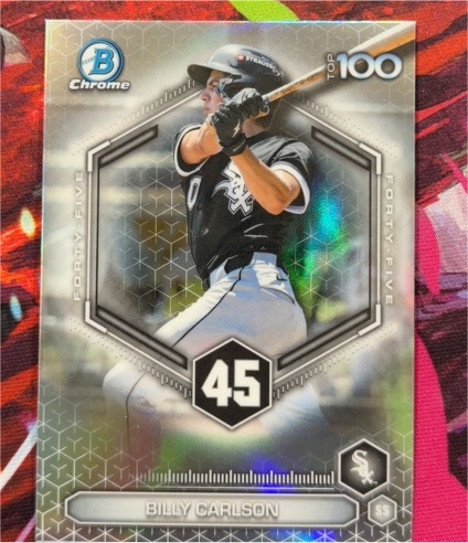 2026 Bowman Chrome Top 100 #BTP-45 Billy Carlson — front
