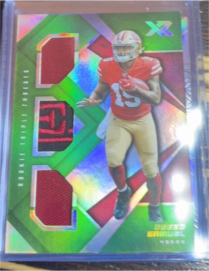 2019 Panini XR Rookie Triple Threats Materials #RTM-15 Deebo Samuel — front