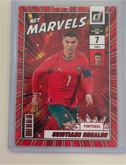 2025 Donruss Road to FIFA World Cup #7 Cristiano Ronaldo Net Marvels Red Insert — front