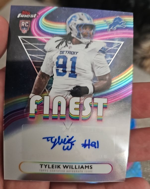 2025 Topps Finest #RFA-TW Tyleik Williams — front