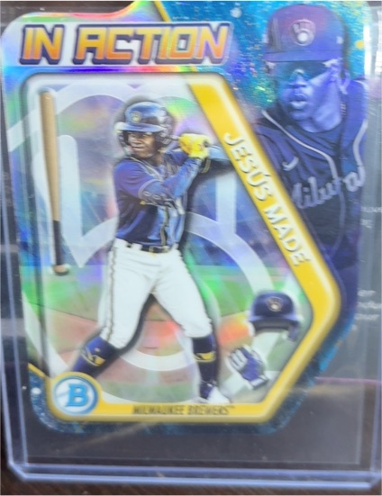 2025 Bowman Draft Chrome #BIA-5 Jesus Made In Action Milwaukee Brewers — front