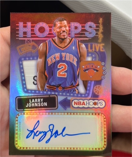 2025-26 Topps NBA Hoops Hoops Live Signs #HS-LJ Larry Johnson — front
