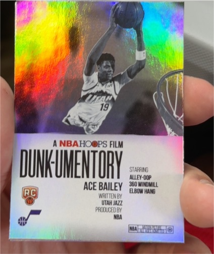 2025-26 Topps NBA Hoops Dunk-Umentory #D-14 Ace Bailey — front