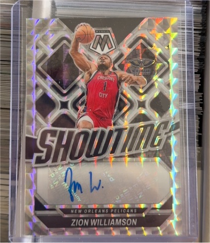 2023-24 Panini Mosaic Showtime Zion Williamson Autograph — front