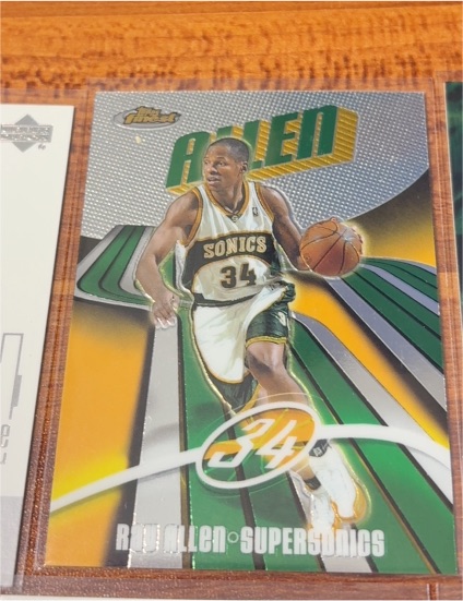 2003-04 Topps Finest #43 Ray Allen Seattle Supersonics — front