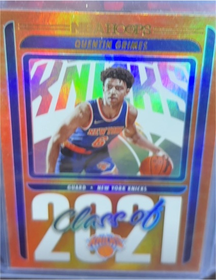 2021-22 Panini NBA Hoops #13 Quentin Grimes Class of 2021 Holo Insert — front