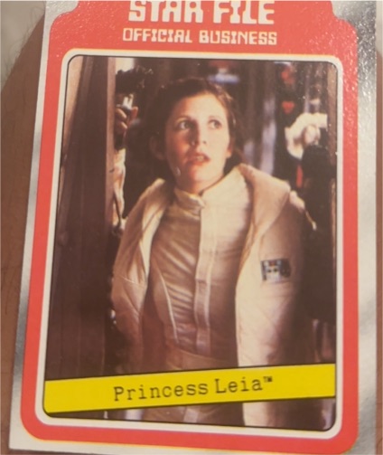1980 Topps Star Wars Empire Strikes Back Star File #3 Princess Leia — front