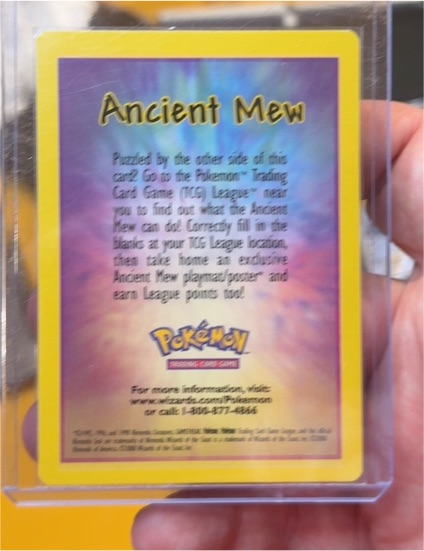 2000 Pokémon Ancient Mew Details Card — front