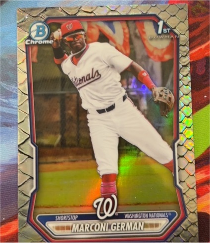 2026 Bowman Chrome #BCP-100 Marconi German — front