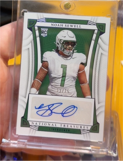 2023 Panini National Treasures Collegiate #RS-NOS Noah Sewell Rookie Signatures Silver #/75 — front