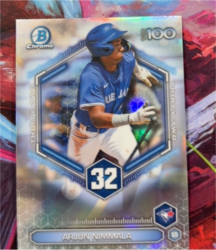 2026 Bowman Chrome Top 100 #BTP-32 Arjun Nimmala — front