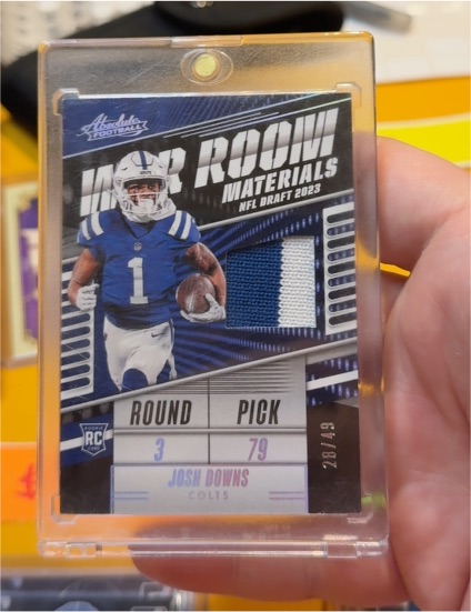 2023 Panini Absolute War Room Materials #WR-JD Josh Downs — front